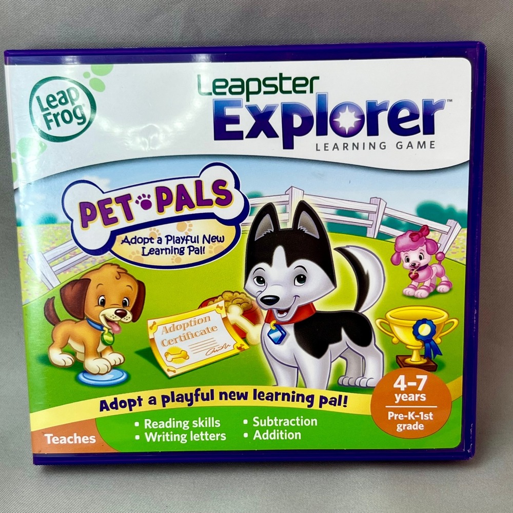 LeapFrog Leapster Explorer Pet Pals Learning Game 39070 Pre-K to 1st Grade Puppy